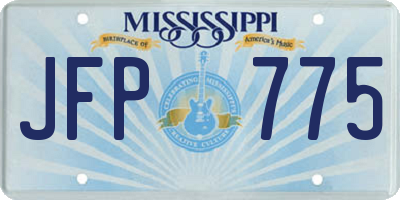 MS license plate JFP775