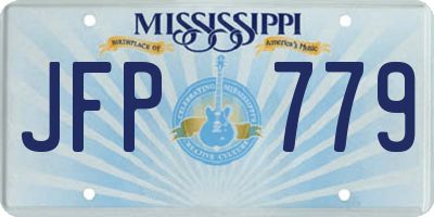MS license plate JFP779