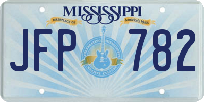 MS license plate JFP782