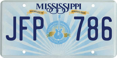 MS license plate JFP786