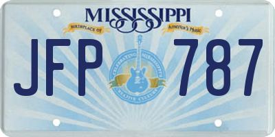 MS license plate JFP787