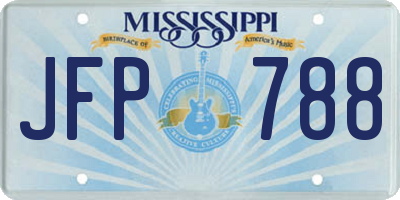 MS license plate JFP788