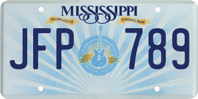 MS license plate JFP789