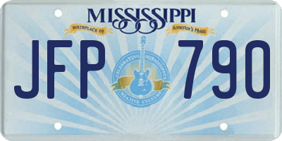 MS license plate JFP790