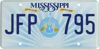 MS license plate JFP795