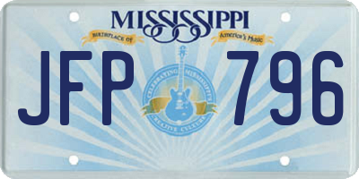 MS license plate JFP796