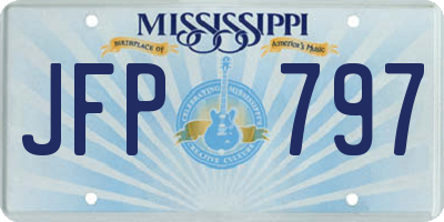 MS license plate JFP797