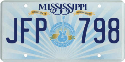 MS license plate JFP798