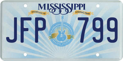 MS license plate JFP799