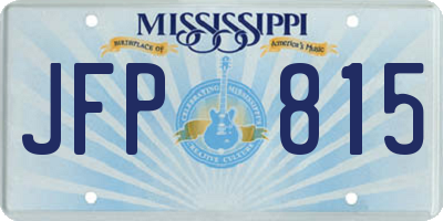 MS license plate JFP815