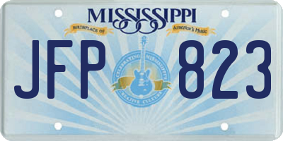 MS license plate JFP823
