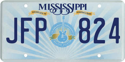 MS license plate JFP824