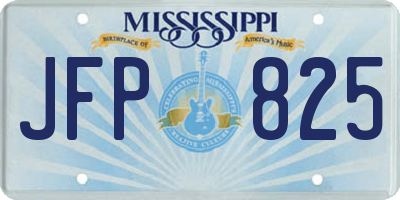MS license plate JFP825