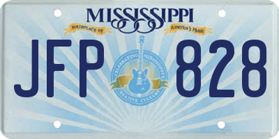 MS license plate JFP828