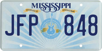 MS license plate JFP848