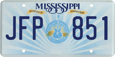 MS license plate JFP851