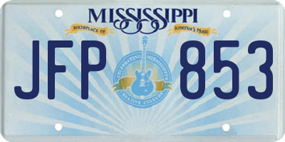 MS license plate JFP853