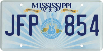 MS license plate JFP854