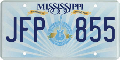 MS license plate JFP855