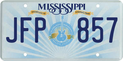 MS license plate JFP857