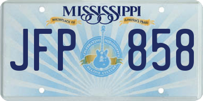MS license plate JFP858