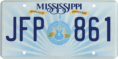MS license plate JFP861