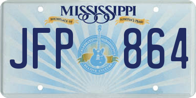 MS license plate JFP864
