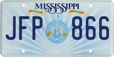 MS license plate JFP866