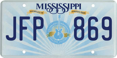 MS license plate JFP869