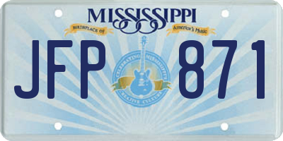 MS license plate JFP871
