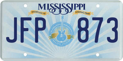 MS license plate JFP873