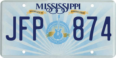 MS license plate JFP874