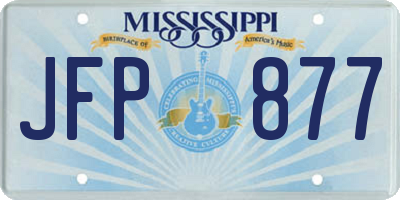 MS license plate JFP877