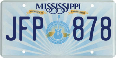 MS license plate JFP878