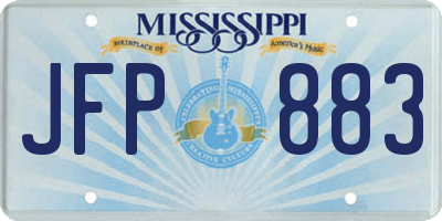 MS license plate JFP883