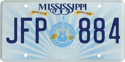 MS license plate JFP884