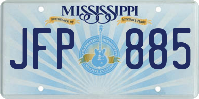 MS license plate JFP885