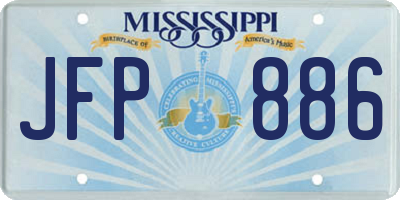 MS license plate JFP886