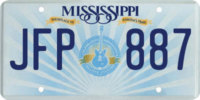 MS license plate JFP887