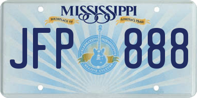 MS license plate JFP888