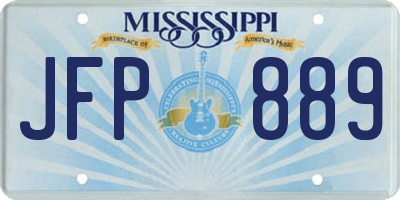 MS license plate JFP889