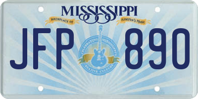 MS license plate JFP890
