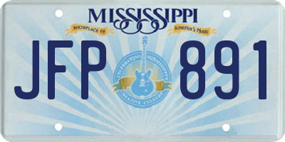 MS license plate JFP891