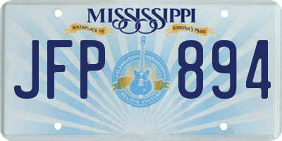 MS license plate JFP894