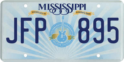 MS license plate JFP895