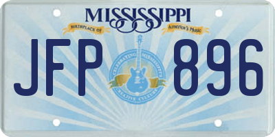 MS license plate JFP896