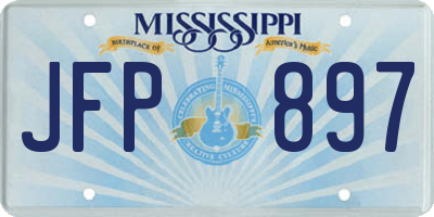 MS license plate JFP897