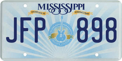 MS license plate JFP898