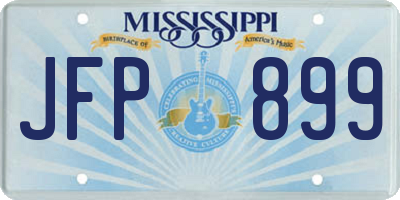 MS license plate JFP899