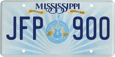 MS license plate JFP900